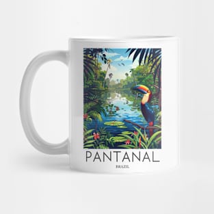 A Pop Art Travel Print of Pantanal - Brazil Mug